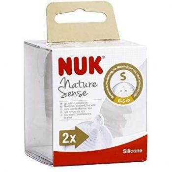 Nuk Nature Sense Anti-Colic Silicone Teat Size 1 S (2 Pack)