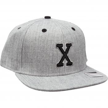 Gorra Snapback Unisex MSTRDS con Letras, Color Gris Jaspeado, Talla Grande
