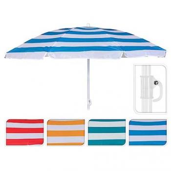 Sombrilla de playa Ø145x180cm modelo Mediterráneo, colores surtidos