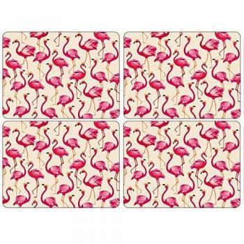 Sara Miller for Portmeirion Flamingo - Juego de 4 manteles Individuales