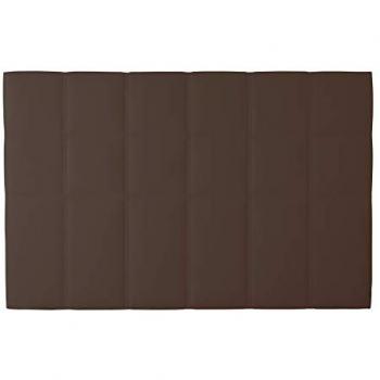 Cabecero de Cama Matrimonio Satur en Polipiel Blanco - 100x155 cm Color Marrón