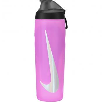 Botella de fitness Nike Refuel Locking Lid 24 oz en color rosa