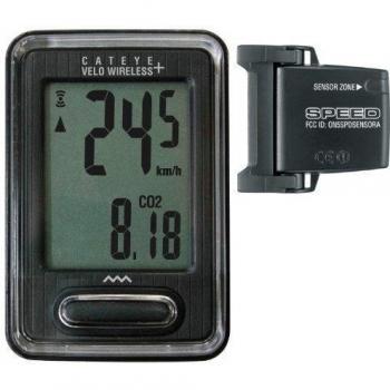 Cateye CC-VT210W Velo Wireless Plus - Ordenador para bicicleta, color negro y transparente