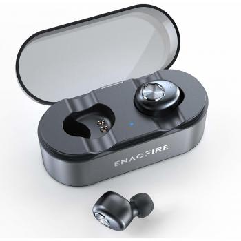 ENACFIRE Auriculares Bluetooth, E18 Plus Auriculares inalámbricos Mini Twins APTX HD In-Ear Sport Bluetooth 5.0 con Caja de Carga inalámbrica Portátil Y Micrófono Integrado 48h reproducción, IPX8