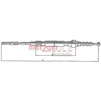 Cable de freno de mano METZGER 10.742 para frenos de disco, lado izquierdo y derecho, longitud 1800/1180
