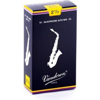 Vandoren Traditional Alto Saxophone Reeds 2.5 (Box of 10)