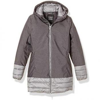 CMP Women's Sportswear Parka Jacket 39K2866 in Mastic/Black, Size XL