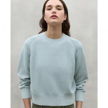 Jersey de mujer Noni azul ECOALF con diseño sostenible y cuello redondo