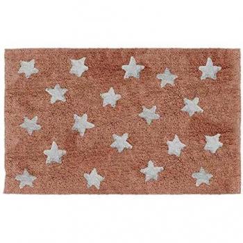 ALFOMBRA 100% ALGODÓN STARS ROSA