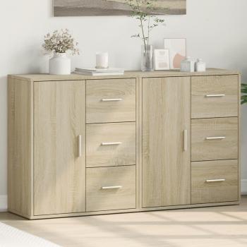 Aparador de Madera Multicapa Sonoma 60x31x70 cm - 2 Piezas Marrón