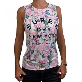 Superdry - Camiseta sin Mangas con Nudo para Mujer - Rosa - X-Large