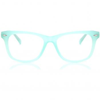 Square Full Rim Plastic Kids' Prescription Glasses - Green - Size 45 - Blue Light Block Available - SmartBuy Kids