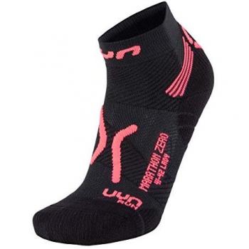 UYN Calcetines Marathon Zero Negro Mujer Adulto, tipo: calcetines de running, características: diseño ligero y transpirable, tecnología de compresión para mejorar la circulación, refuerzos en zonas clave para mayor comodidad y durabilidad,