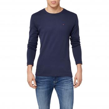 Tommy Jeans Slim Fit Longsleeve Ribbed Tee in Dark Blue, Size M
