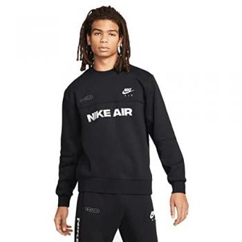 Nike Men's Black XL Sportswear Crewneck Sweatshirt with Brushed-back Fabric