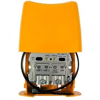 Televes Amplificador Mastil 28db 3e UHF-UHF-vhfmix Lte790 Nanokom 561721. Filtrado para LTE2 5G. Mezcla de Antena parabolica usando Fuente 5796.