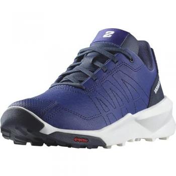 Zapatos de senderismo Salomon Patrol Play para niños - Protección y comodidad en todo tipo de terrenos, color azul eléctrico y blanco, talla 31 EU