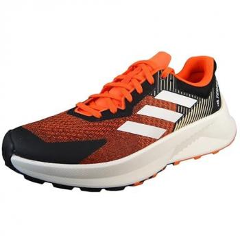 Adidas Terrex Soulstride Flow Zapatillas de Trail Running para Hombre - Color Negro, Blanco y Naranja, Talla 48 EU