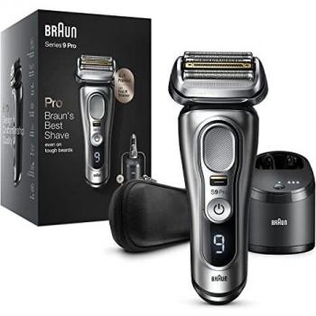 Braun Serie 9 Pro 9467cc - Afeitadora eléctrica Wet&Dry con estación de limpieza y estuche de viaje