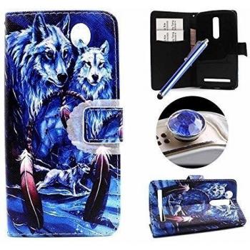 Etche Funda Carcasa Cuero Tapa para Asus Zenfone 2 ZE551ML/ZE550ML 5.5 pulgadas,PU Cuero Funda Wallet Soporte Carcasa Case Cover tirón con el caso Cierre Magnético y función de soporte para Asus Zenfone 2 ZE551ML/ZE550ML 5.5 pulgadas,Lindo mariposa Flo