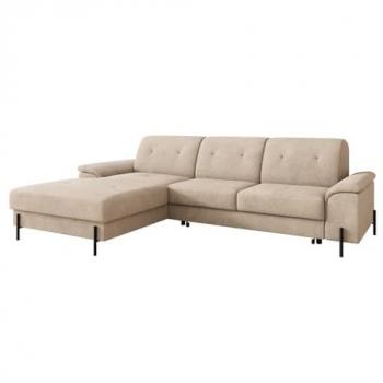 Sofá rinconero Comfivo 133 con función de descanso y caja de ropa de cama, 268 x 185 x 90 cm