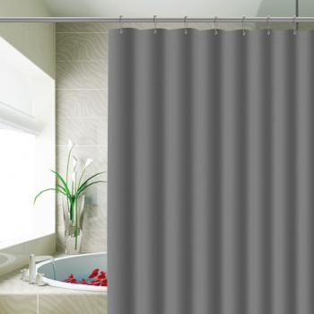 Carttiya Cortina Baño, EVA Cortinas de Ducha/Bañera Cortina, Impermeable|Resistente al Moho|Antibacteriano|180X180 CM| con 12 Ganchos a Prueba de Herrumbre,Gris