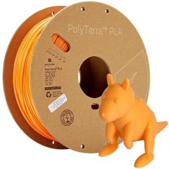 Filamento PLA EcoFriendly Impresora 3D PolyTerra Marca Polymaker Color Blanco 1,75 mm naranja