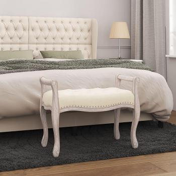 Banco de Lino Beige 80x45x60 cm