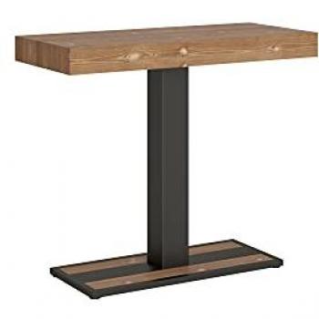 Consola Extensible 90x40/290 cm Estructura de Abeto Teñido Antracita Capital