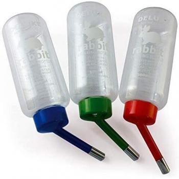 ARQUIVET Bebedero antigoteo para roedores 500 ml - Bebedero Agua para Hamsters, Conejos, cobayas - Boquilla de Metal Reforzada - Accesorios para jaulas de roedores