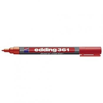 Marcador Edding 361 para Pizarra Blanca, 1 mm, Rojo, Recargable