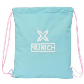Mochila Saco Plano Munich Heaven Azul Cielo 35 x 40 cm, Ideal para Niños, Cómoda y Resistente