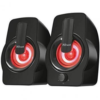Trust Gemi 2.0 - Juego de altavoces con un diseño elegante e iluminación LED RGB, negro