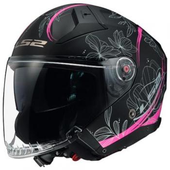 Casco Jet LS2 OF603 Infinity II Lotus Rosa Mate