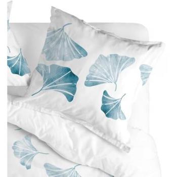 Funda de Almohada Multicolor Ginkgo 45x110 cm (Pack de 2) para Cama 180/200, 100% Algodón, Calidad 150