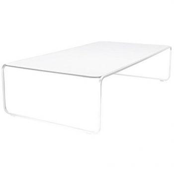 Toe' 128 - Mesa auxiliar blanco/HPL Fenix blanco/armazón lacado de blanco/128x60x30cm