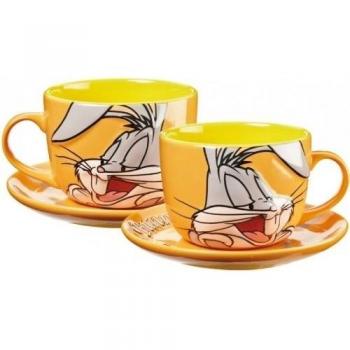 Looney Tunes Relief Jumbo Tasse 500ml mit Untertasse [Importación alemana]