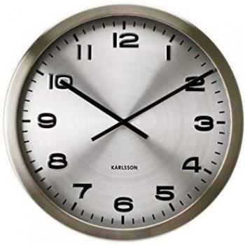 Reloj de pared Karlsson KA4626 redondo Maxie de metal pulido 50 cm