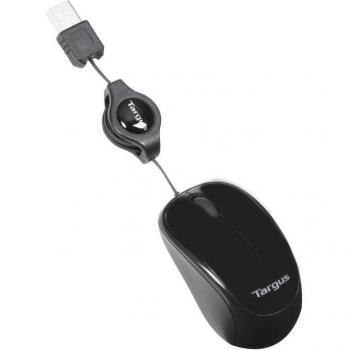 Targus AMU75EU Compact Blue Trace Wired Mouse, 1000 DPI, USB Type-A, Ambidextrous Design, Grey and Black