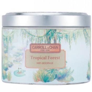Tropical Forest 100% Beeswax Tin Candle (8x6 cm) - Eco-Friendly Aromatherapy