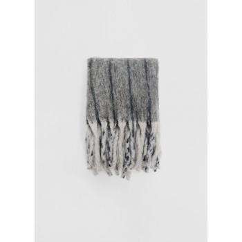 Grey Striped Scarf OS