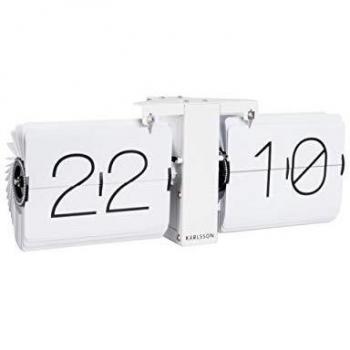 Reloj de pared moderno Karlsson KA5602WH sin caja, características: diseño minimalista, color blanco, mecanismo silencioso, diámetro de 30 cm