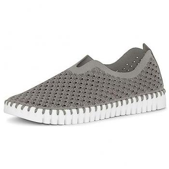Ilse Jacobsen Tulip 139 Lightweight Comfortable Flexible Sole Breathable Grey Women's Loafer Shoes
