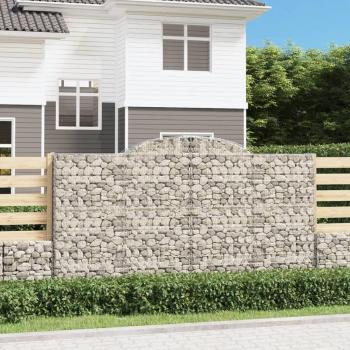 Cestas Gaviones Arco 17 piezas 300x50x160/180 cm Hierro galvanizado Plateado