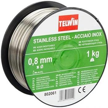 Telwin 802061 - Bobina de hilo de alma Ø 0.8 mm, 1 kg, Gris