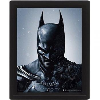 Batman Arkham Origins 10 x 20,32 cm de Batman con Marco con Tapa 3D Póster