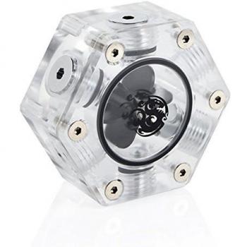 Indicador de Flujo Hexagonal Bitspower - 50 mm - Negro y Transparente