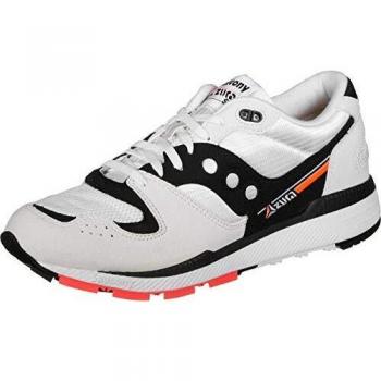 Saucony Men's Azura Sneaker, White/Black/Red, 8 UK