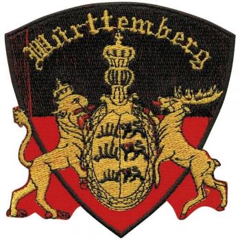 Parche würtemberg logotipo nuevo tamaño aprox 8 cm x 8,5 cm