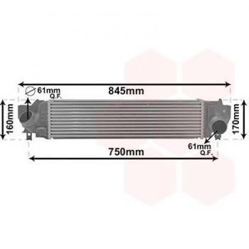 Intercooler VAN WEZEL 06014702 - Enfriador de aire para turbocompresor